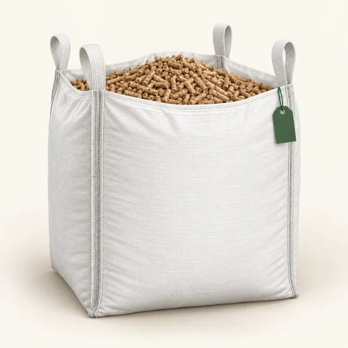 Drevené pelety BIG BAG 1000 až 1300 kg – ilustračná vizualizácia
